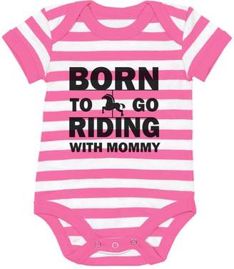 TeeStars - Born To Go Riding With Mommy Gift for Horse Lovers Cute Baby Onesie 6M