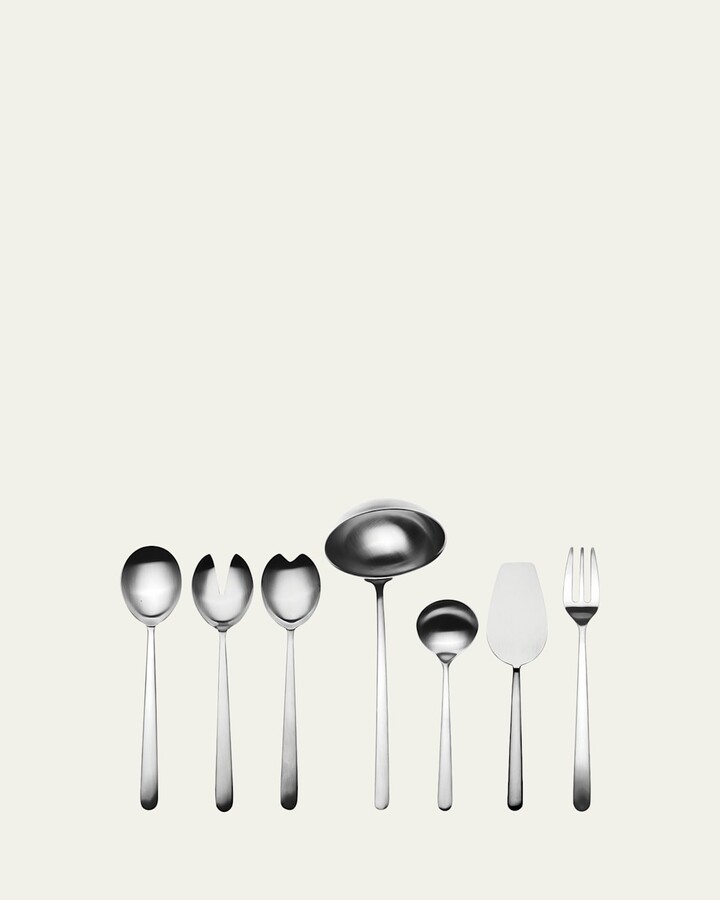 Mepra Linea Ice 7-Piece Full Flatware Serving Set
