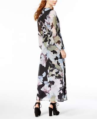 Bar III Floral-Print Maxi Wrap Dress, Created for Macy's