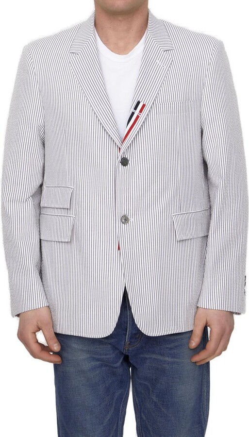 Thom Browne Striped Seersucker Sport Coat