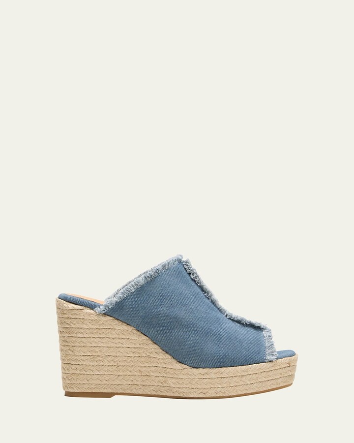 Castaner Fatima Frayed Canvas Slide Espadrilles