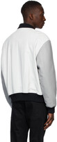 Thumbnail for your product : Alyx White & Grey Leather Varsity Bomber