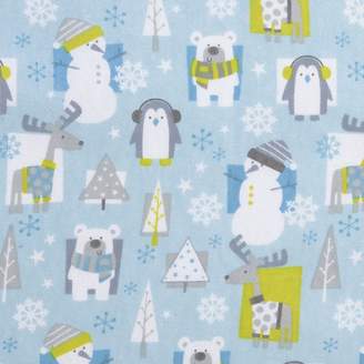 Trend Lab Snow Pals Deluxe Flannel Fitted Crib Sheet