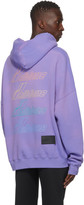 Thumbnail for your product : we11done Purple Iridescent Logo Hoodie