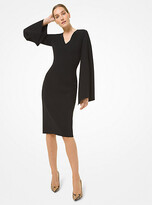 Thumbnail for your product : Michael Kors Double Face Stretch Wool Crepe Sheath Dress