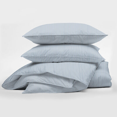 6ix Tailors Fine Linens Ruben Stripe Cotton Reversible Coverlet Set