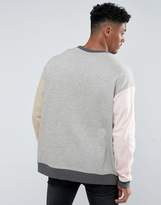 Thumbnail for your product : ASOS Oversized Colour Block Sweatshirt
