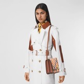 Thumbnail for your product : Burberry Medium Gingham Wool Cotton and Leather TB Bag