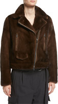 Thumbnail for your product : Brunello Cucinelli Reversible Mink Fur Moto Jacket