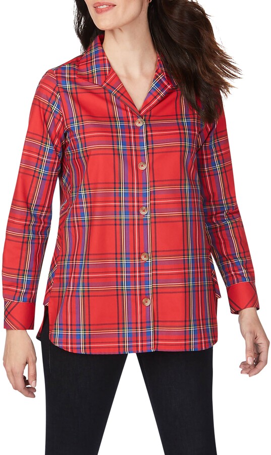 Womens tartan blouse Outlet