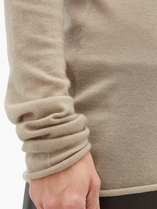 Raey Sheer Raw-edge Funnel-neck Cashmere Sweater - Grey