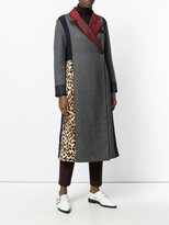 Thumbnail for your product : Alberto Biani contrast panelled coat