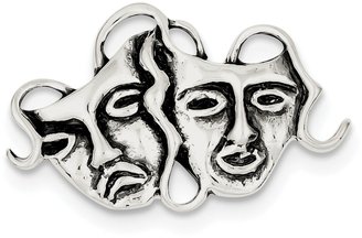 JE Sterling Silver Antiqued Comedy/tragedy Pin