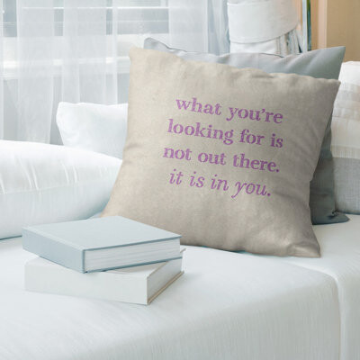 ArtVerse Handwritten Self Confidence Inspirational Quote Pillow