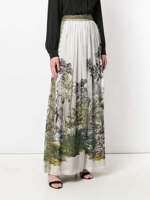 Alberta Ferretti long printed skirt