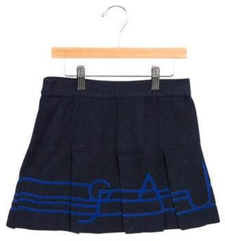 Junior Gaultier Girls' Pleated Rib Knit Skirt w/ Tags navy Girls' Pleated Rib Knit Skirt w/ Tags