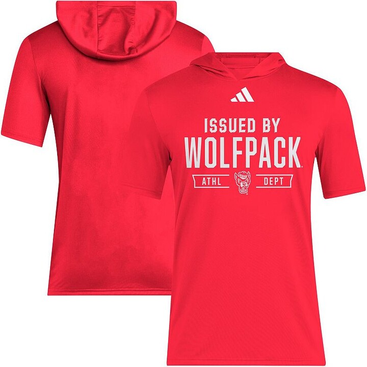 Men's adidas Red NC State Wolfpack 2025 AREOREADY Sideline Training Hooded T-Shirt
