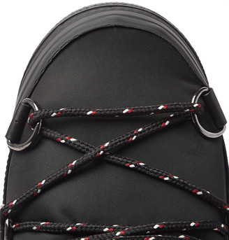 Moncler Grenoble Leather-Trimmed Shell Snow Boots