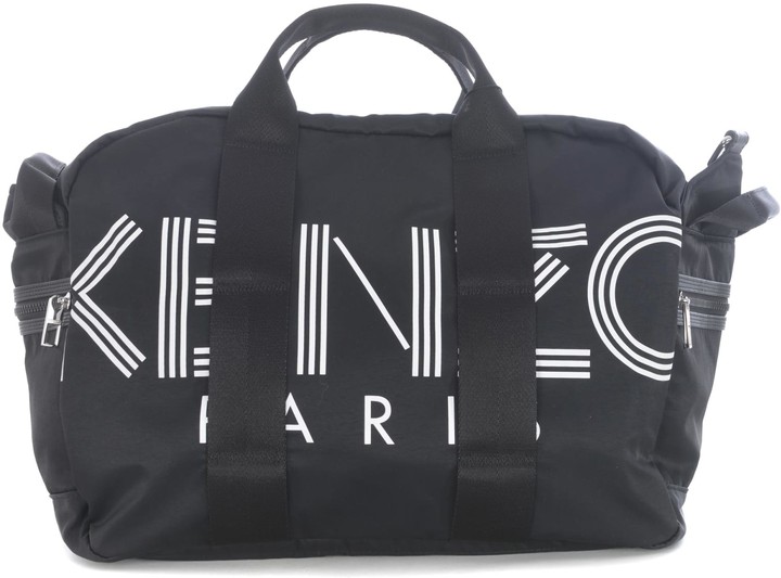 black nylon weekender bag