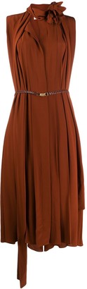 Victoria Beckham Scarf Neckline Sleeveless Dress