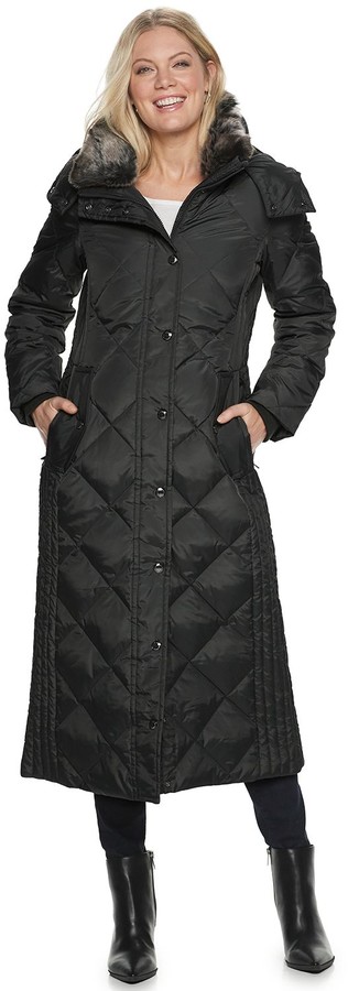 women's maxi down puffer coat
