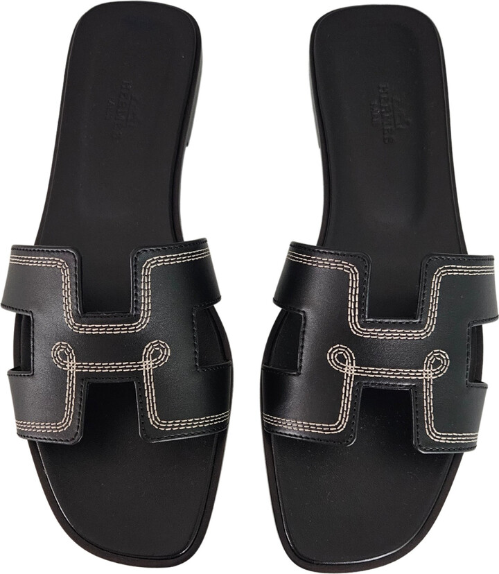 Hermes Oran leather sandal ShopStyle