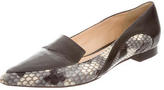 Thumbnail for your product : Alexandre Birman Leather Pointed-Toe Flats