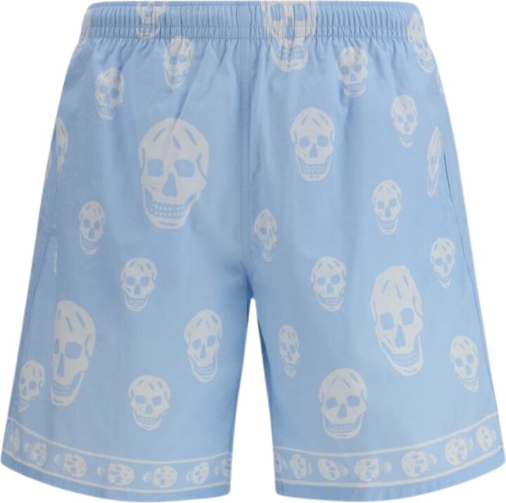 Alexander McQueen Bermuda Shorts With Skull Print