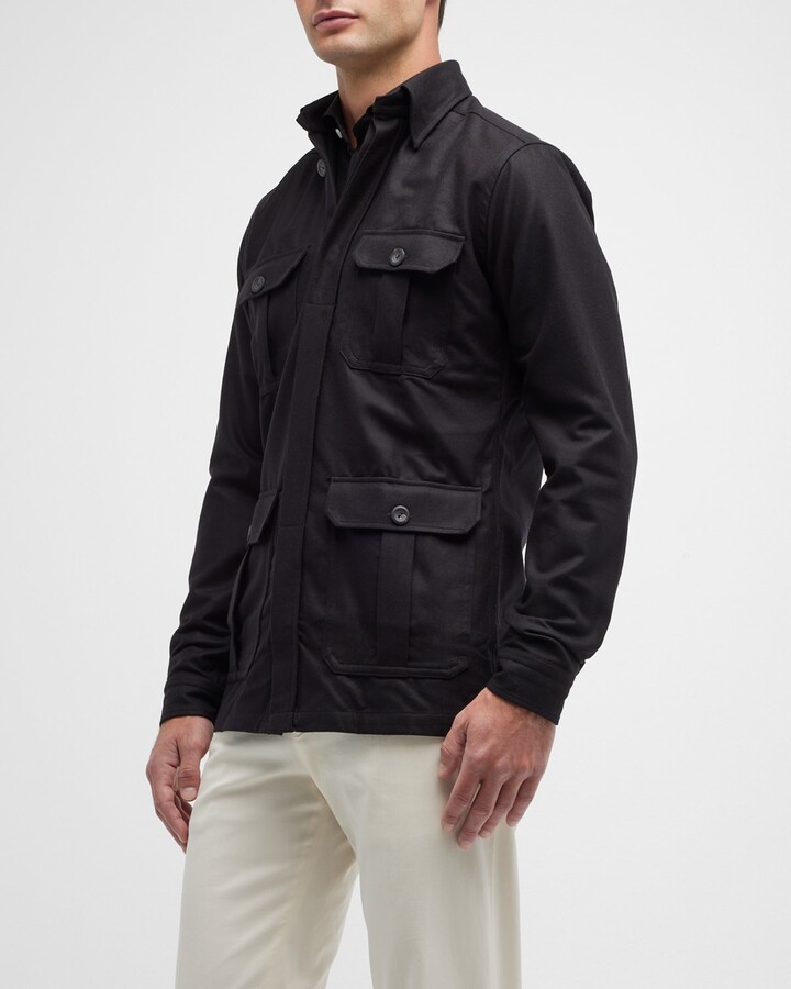 Eton Men's Wool-Cashmere Overshirt ShopStyle Long Sleeve Shirts