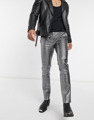 mens pinstripe skinny trousers