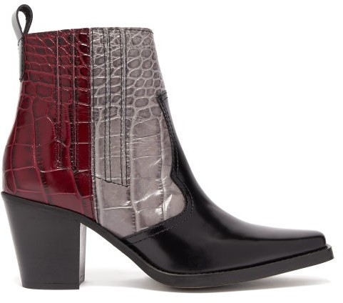 black crocodile boots womens