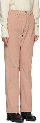 Rag & Bone Pink Corduroy Ruth Super High-Rise Trousers
