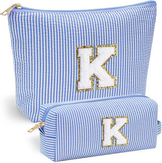 Initial Travel Makeup Bag - Trendy Teen Gifts for 3-13 Year Old - Christmas Gifts for K