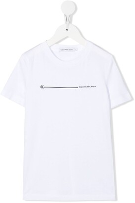 Calvin Klein Kids logo-print crew-neck T-shirt