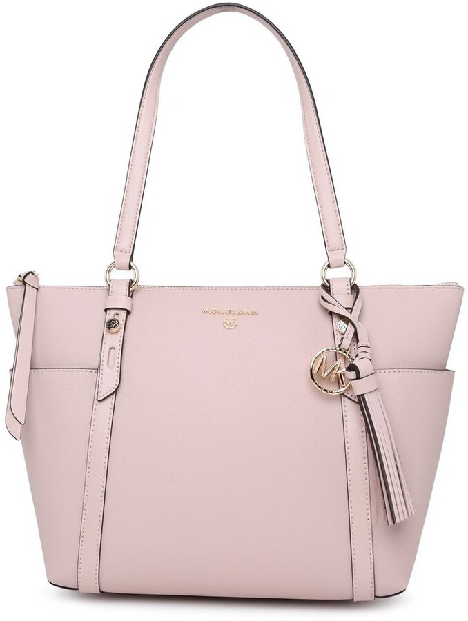 michael kors white and pink purse