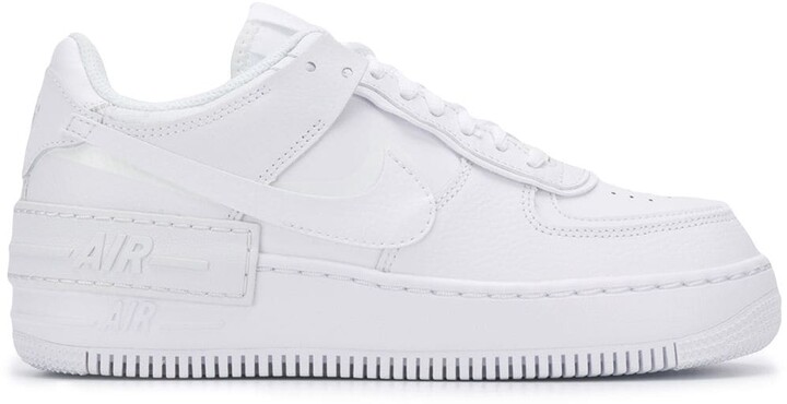 Nike AF1 Shadow "Triple White" sneakers - ShopStyle