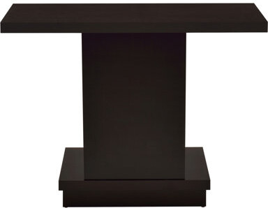 Ivy Bronx Fiona Cappuccino Engineered Wood Pedestal Console Table