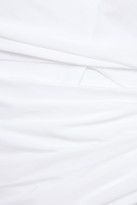 Thumbnail for your product : Oscar de la Renta Knotted Stretch-cotton Poplin Top