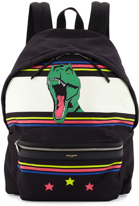 Saint Laurent Men's Dinosaur Canvas Backpack