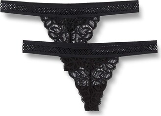 Iris & Lilly Women's Lace Thong Pack of 2
