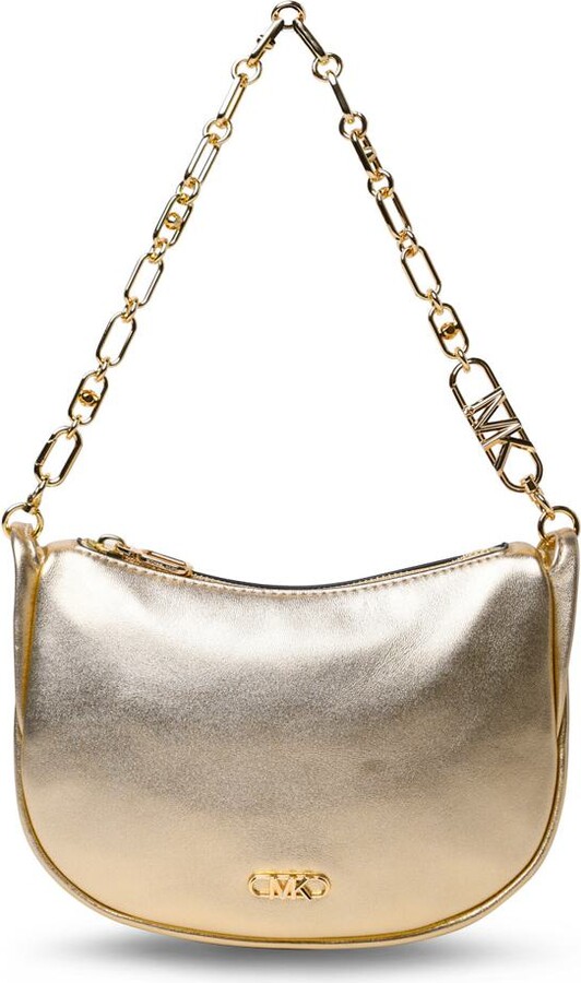 Michael Kors Cece Red Leather Long Gold Chain Clutch Handbag Shoulder Bag  ref.275163 - Joli Closet