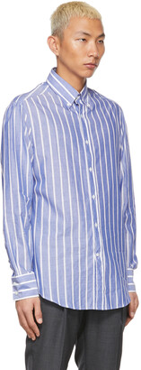 Brunello Cucinelli Blue & White Basic Fit Shirt