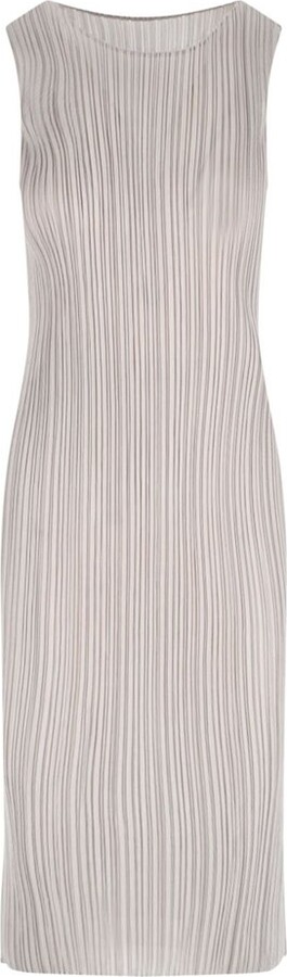 Pleats Please Issey Miyake Pleated Sleeveless Dress