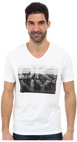 Thumbnail for your product : DKNY Short Sleeve Photocopied Logo V-Neck Tee