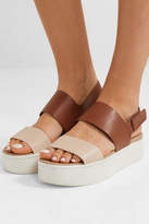 Thumbnail for your product : Vince Westport Two-tone Leather Platform Slingback Sandals
