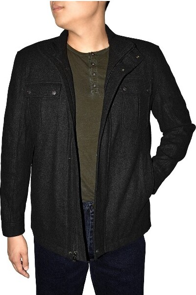 Victory Outfitters Men'sWoolBlendJacketBlackXL