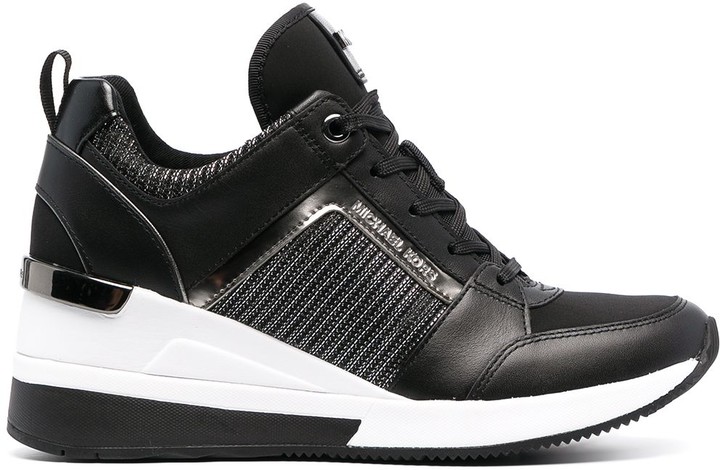 MICHAEL Michael Kors Georgia mixed-media wedge sneakers - ShopStyle  Trainers & Athletic Shoes