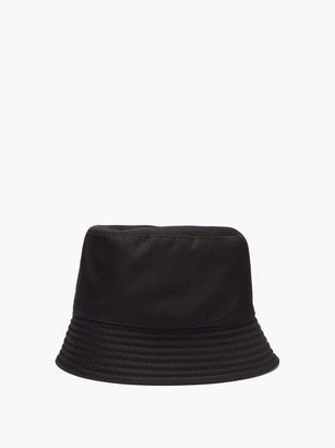 Prada Logo-plaque Nylon Bucket Hat - Black