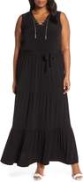 Thumbnail for your product : MICHAEL Michael Kors Lace Up Stretch Knit Maxi Dress