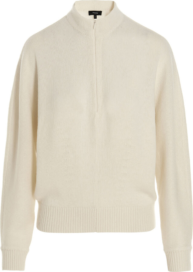 Theory Zipped Cashmere Sweater ShopStyle